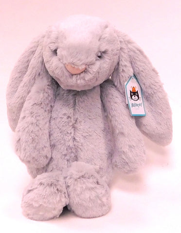 Bashful Gray Bunny Plush Toy
